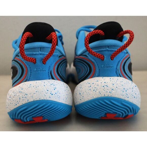 Under Armour 3027259-400 Men's 9.5 Women's 11 Blue/Red Spawn 6 Basketball Shoes - Picture 3 of 7
